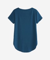 Women Solid Round Neck Cotton T-Shirt