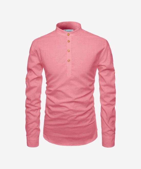 Men Solid Pure Cotton Straight Kurta For Men