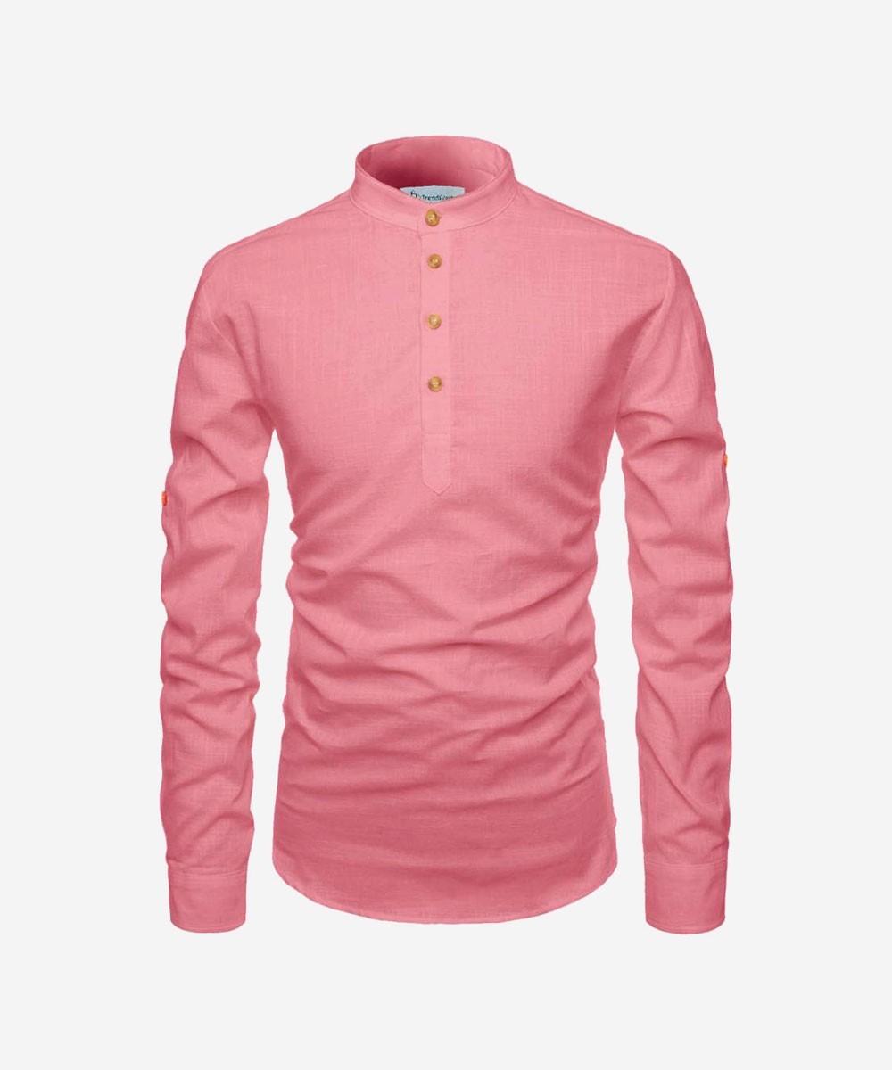 Men Solid Pure Cotton Straight Kurta For Men
