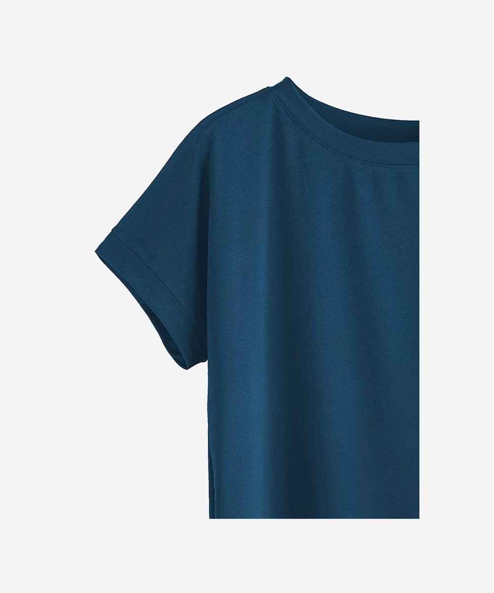 Women Solid Round Neck Cotton T-Shirt
