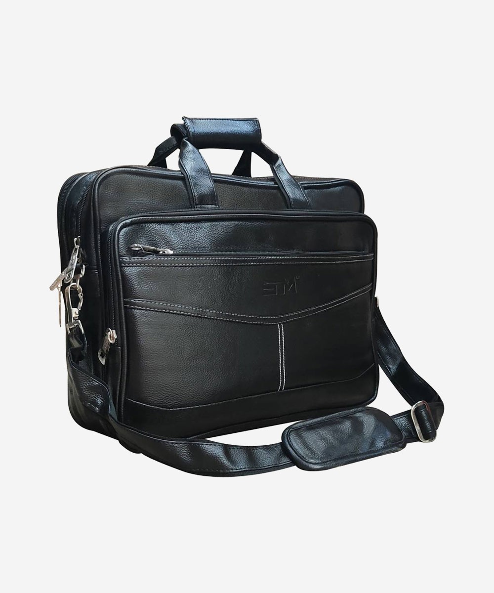 Loggin Synthetic Leather Laptop Executive Bag