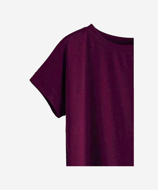 Women Solid Round Neck Cotton T-Shirt