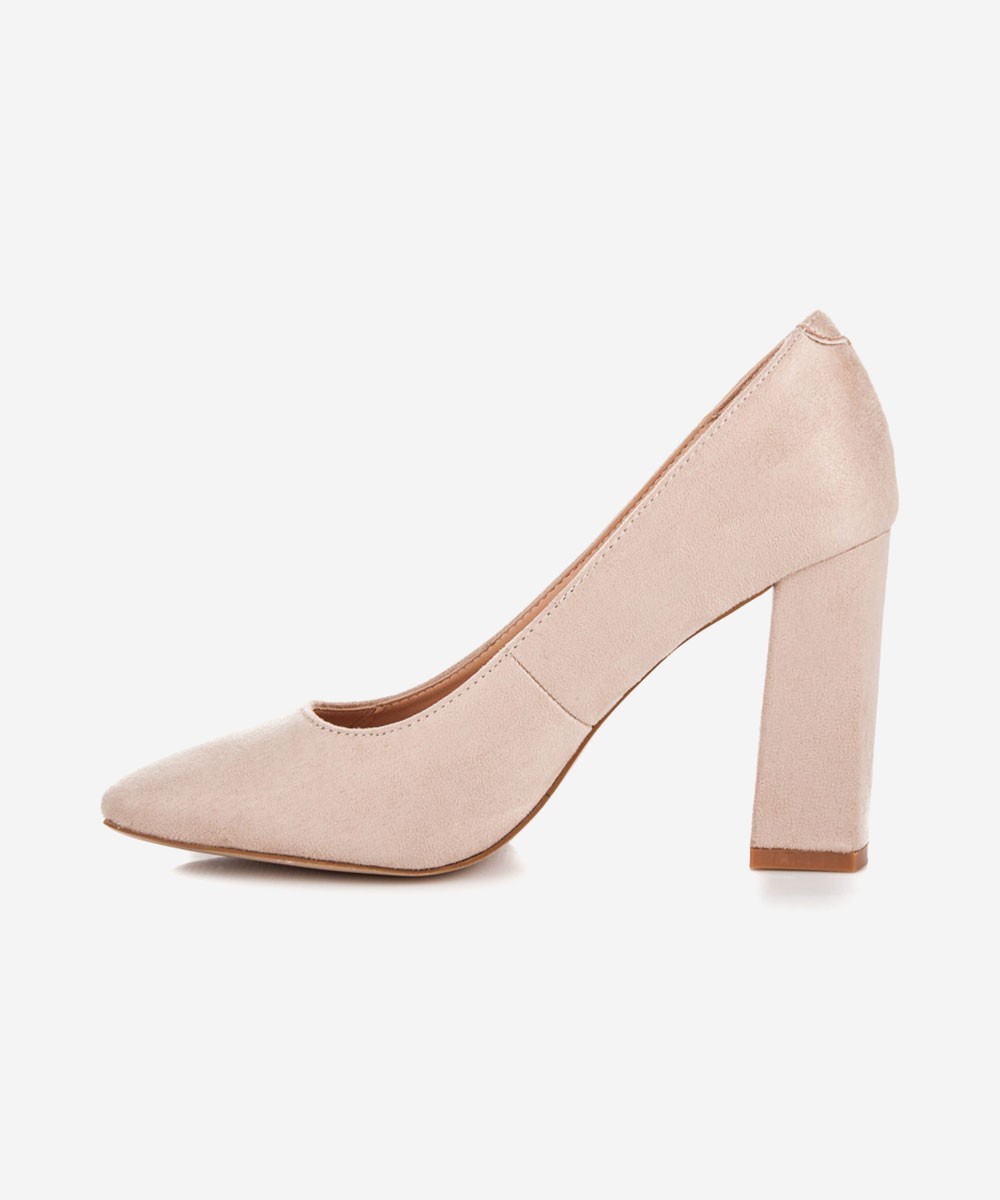 Lizoleor Slip On Block Heels Women Pointed Toe